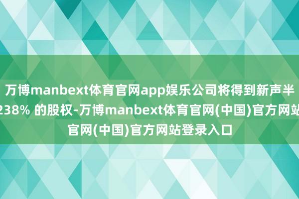 万博manbext体育官网app娱乐公司将得到新声半导体 3.8238% 的股权-万博manbext体育官网(中国)官方网站登录入口