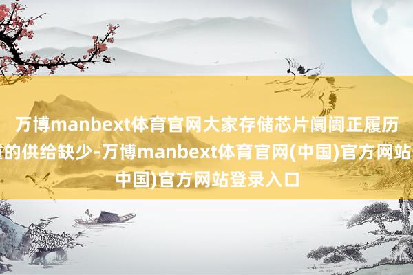 万博manbext体育官网大家存储芯片阛阓正履历较为严重的供给缺少-万博manbext体育官网(中国)官方网站登录入口