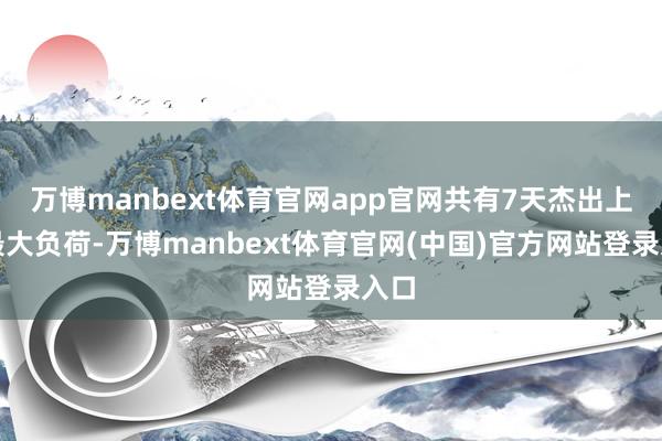 万博manbext体育官网app官网共有7天杰出上年最大负荷